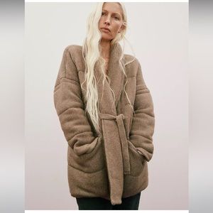 NWOT Madewell Quilted Hollin Sweater Coat